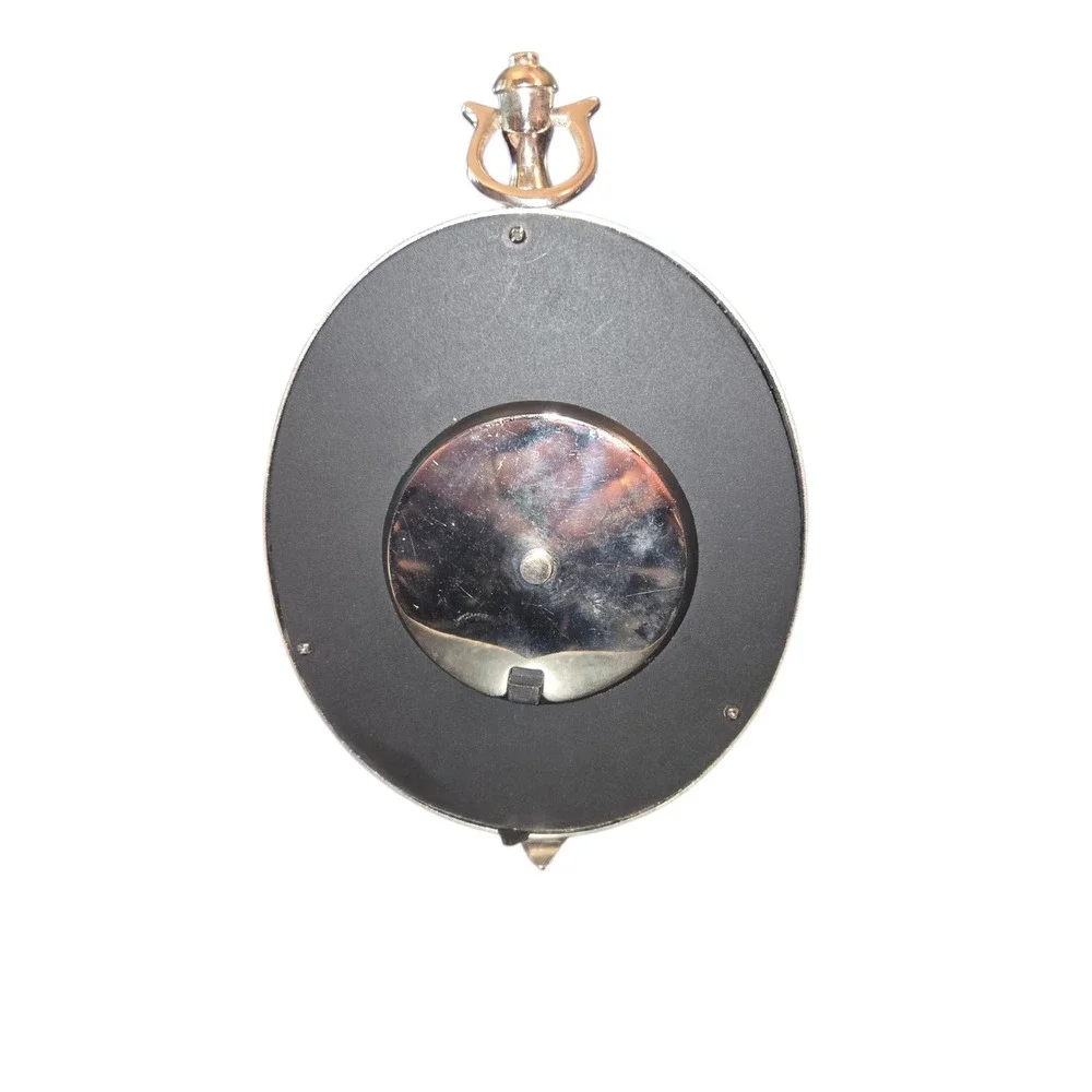 Franklin & Murphy Table Top Clock By Two's Company Silver Black Roman Numeral